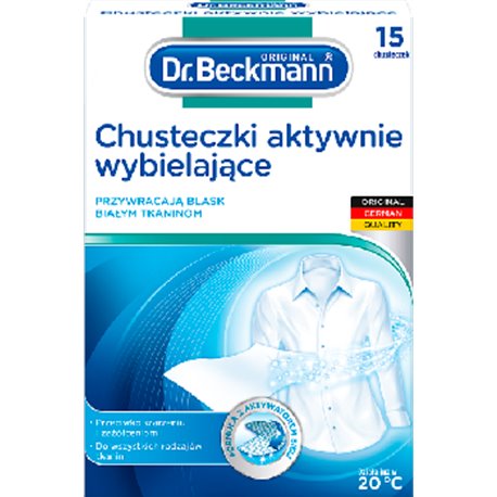 Dr. Beckmann Chusteczki aktywnie wybielające 15 sztuk