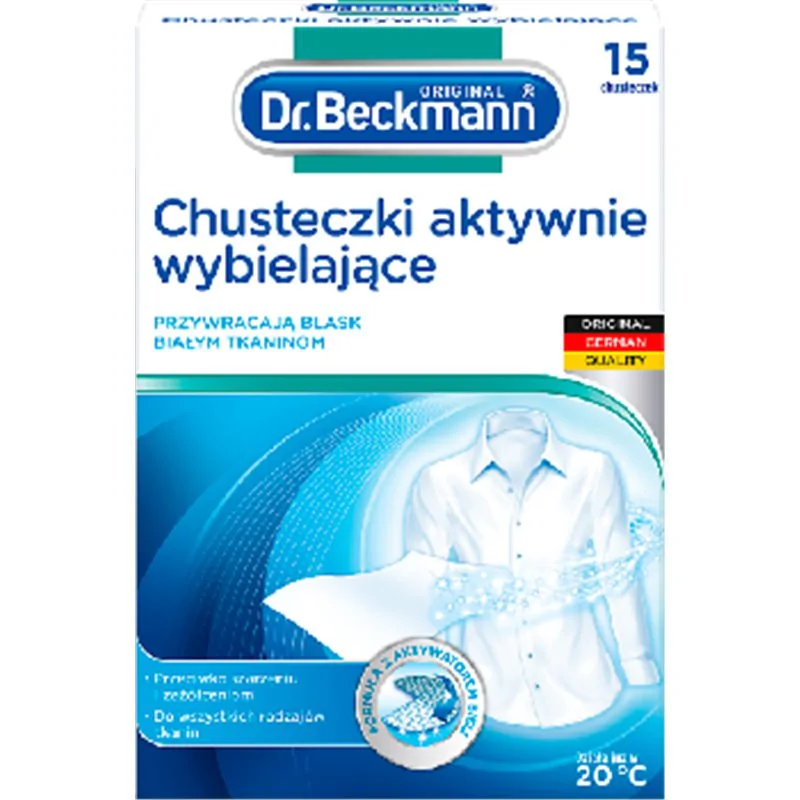 Dr. Beckmann Chusteczki aktywnie wybielające 15 sztuk