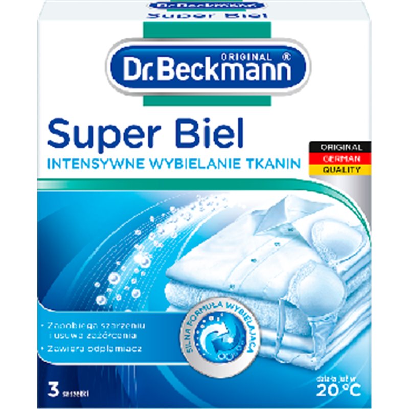 Dr. Beckmann Super Biel Intensywne wybielanie tkanin 40g 3 szt