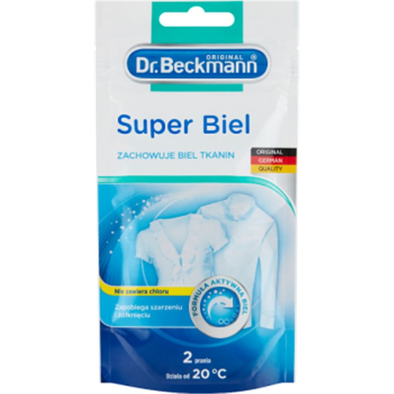 Dr. Beckmann Super Biel Zachowuje biel tkanin 80 g (2 prania)