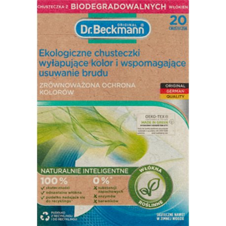 Dr.Beckmann Eko chusteczki wyłapujące kolor i wspomagające usuwanie brudu 20 szt