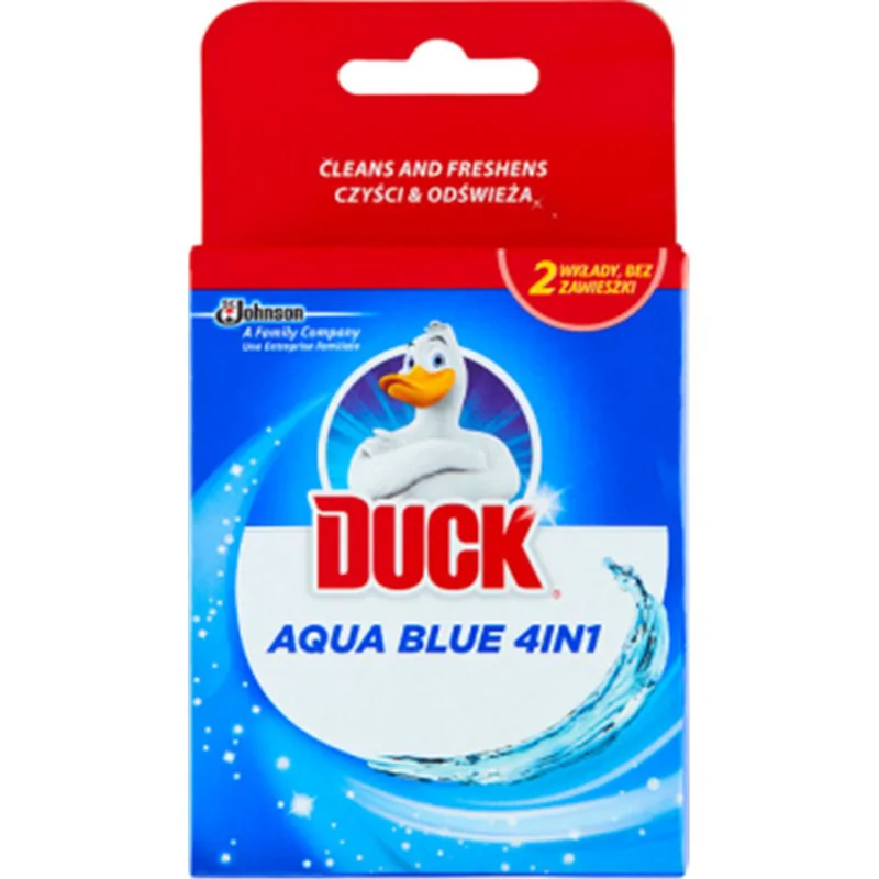 Duck Aqua Blue 4w1 Wkłady do zawieszki do toalet 80 g (2 x 40 g)