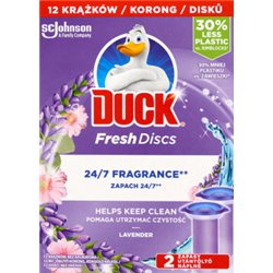 Duck Fresh Discs Lavender Zapas krążka żelowego do toalety 72 ml (2 zapasy)
