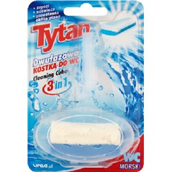 Dwufazowa kostka do wc Tytan morski koszyczek 40g