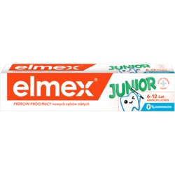 Elmex Junior z aminofluorkiem Pasta do zębów dla dzieci 6-12 lat 75 ml