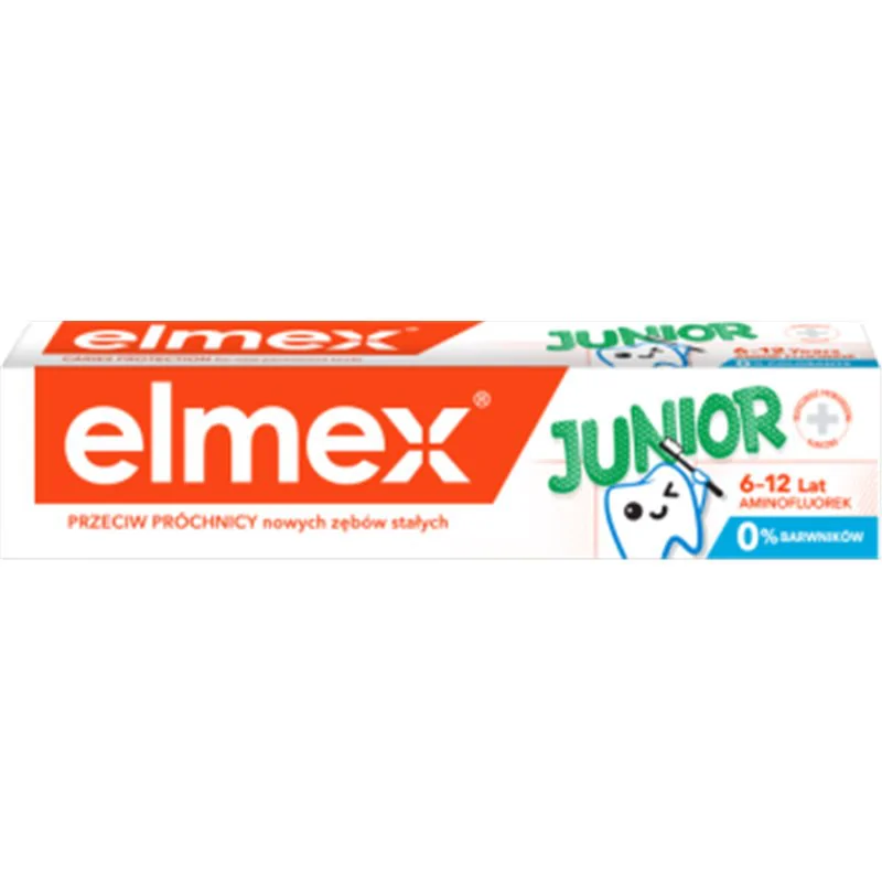 Elmex Junior z aminofluorkiem Pasta do zębów dla dzieci 6-12 lat 75 ml