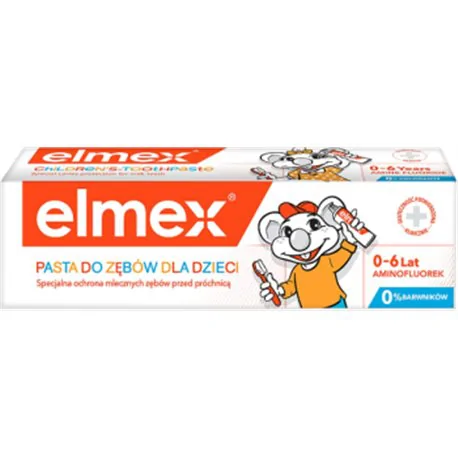 Elmex Pasta do zębów dla dzieci z aminofluorkiem od 1 ząbka do 6 lat 50 ml