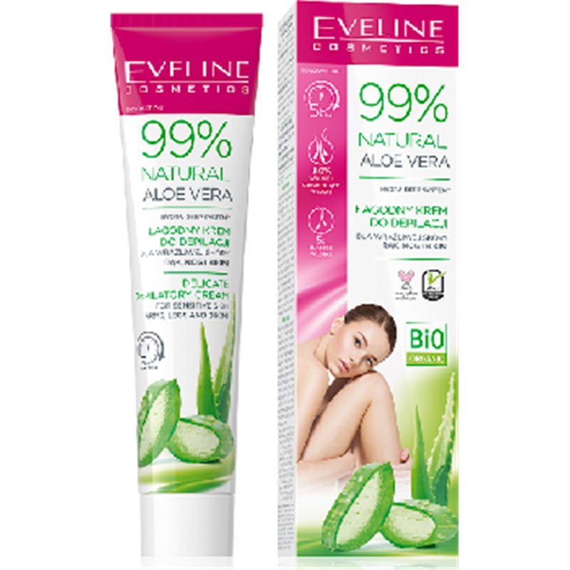 Eveline 99% Natural Aloe Vera Krem do depilacji rąk, nóg i bikini