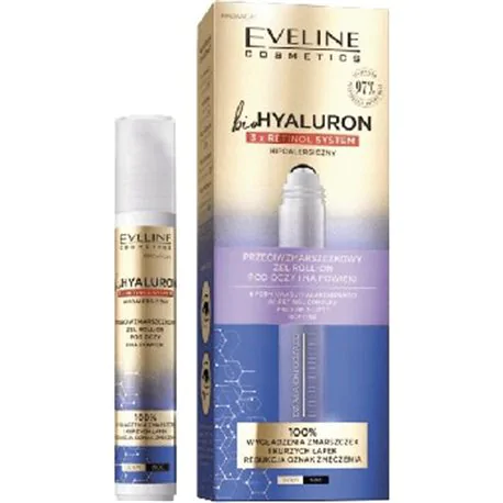 Eveline Bio Hyaluron 3xRetinol System przeciwzmarszczkowy żel roll-on pod oczy i na powieki
