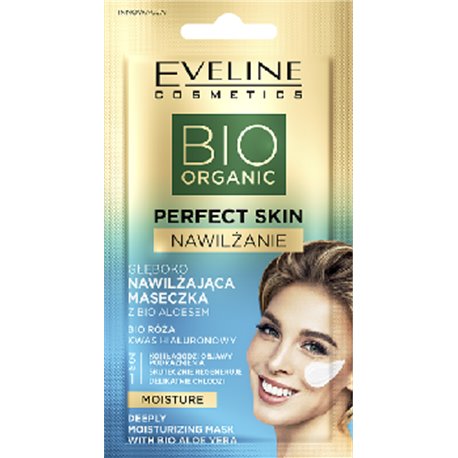 Eveline Bio Organic Perfect Skin Intensywnie nawilżająca maseczka z bioaloesem