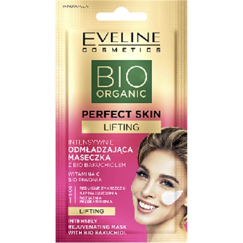 Eveline Bio Organic Perfect Skin Intensywnie odmładzająca maseczka z biobakuchiolem