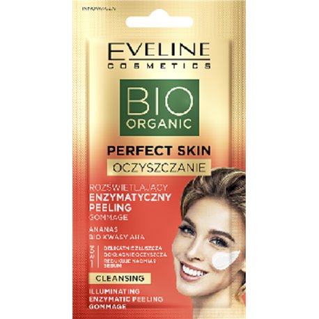 Eveline Bio Organic Perfect Skin Rozświetlający enzymetyczny peeling gommage