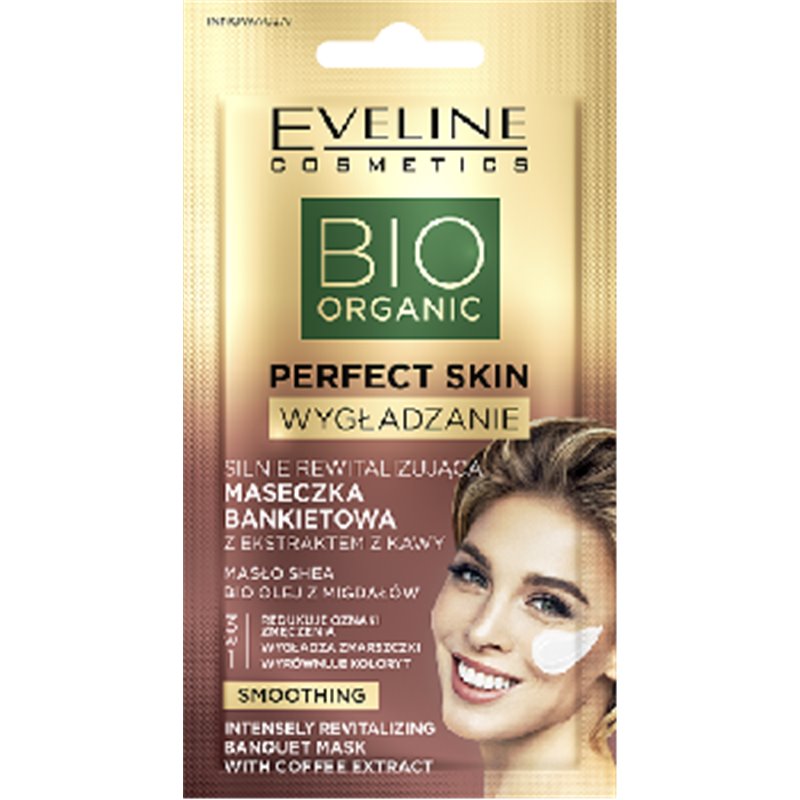 Eveline Bio Organic Perfect Skin Silnie rewitalizująca maseczka z kawą