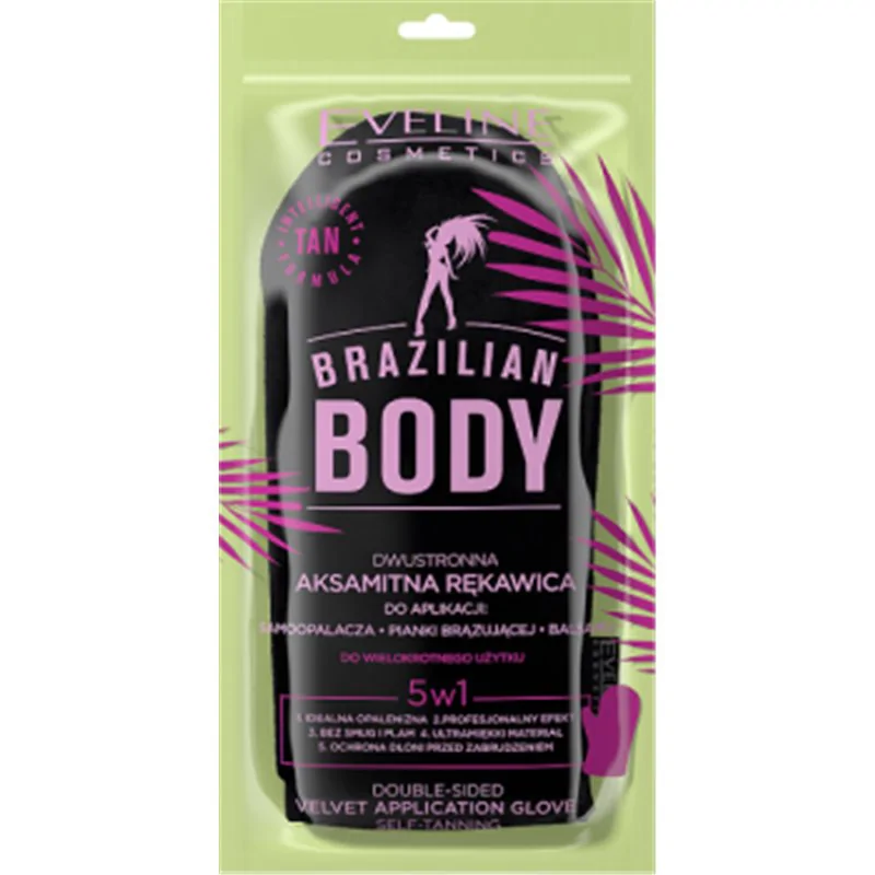 Eveline Brazilian Body aksamitne rękawice do samoopalacza