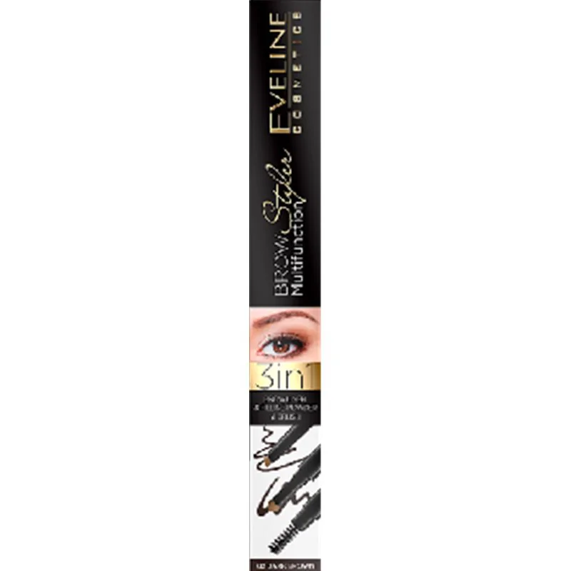 Eveline Brow Multifunction Styler Kredka do brwi 3w1 dark brown