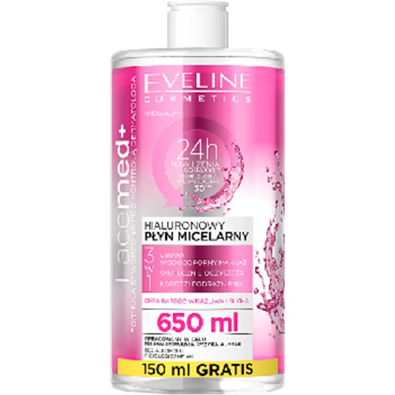 Eveline Facemed+ Hialuronowy Płyn micelarny 3w1 - cera bardzo wrażliwa i sucha 650ml