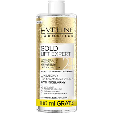 Eveline Gold Lift Expert Luksusowy przeciwzmarszczkowy płyn micelarny