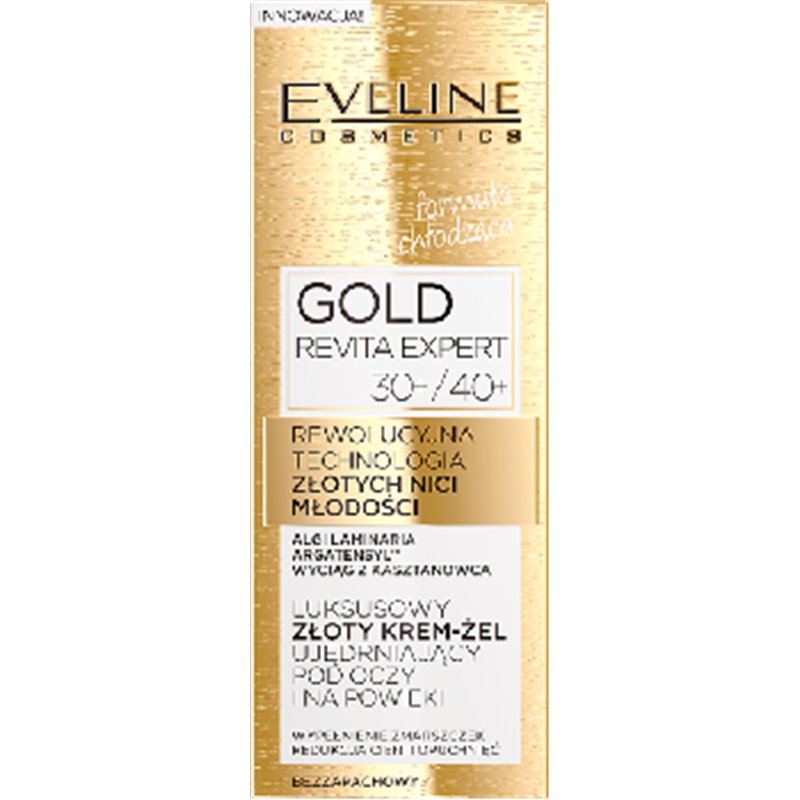 Eveline GOLD REVITA złoty krem-żel ujędrniający pod oczy 30+/40+
