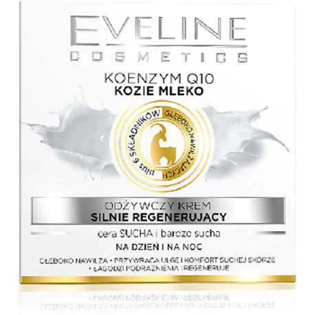 Eveline KOENZYM Q10 kozie mleko odżywczy krem silnie regenerujący na dzień i na noc 50 ml