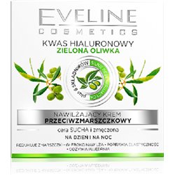 Eveline krem przeciwzmarszczkowy Kwas hialuronowy Zielona oliwka