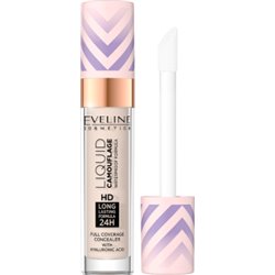 Eveline Liquid Camuflage Wodoodporny korektor kamuflujący z kwasem hialuronowym, nr 01 Light Porcela