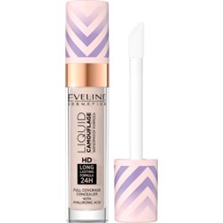 Eveline Liquid Camuflage Wodoodporny korektor kamuflujący z kwasem hialuronowym, nr 02 Light Vanilla