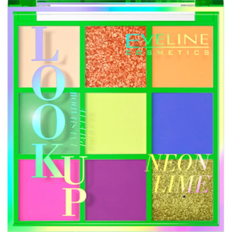 Eveline Look Up Paleta 9 cieni do powiek Neon Lime