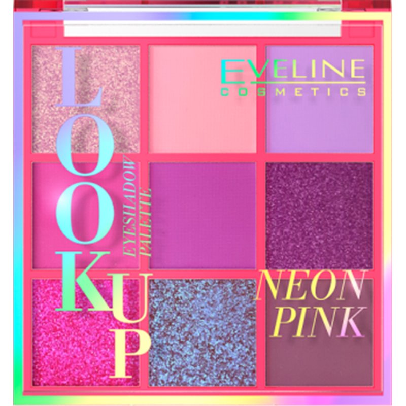 Eveline Look Up Paleta 9 cieni do powiek Neon Pink