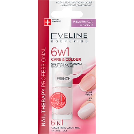 Eveline Nail Therapy Odżywka do paznokci nadająca kolor 6w1 French