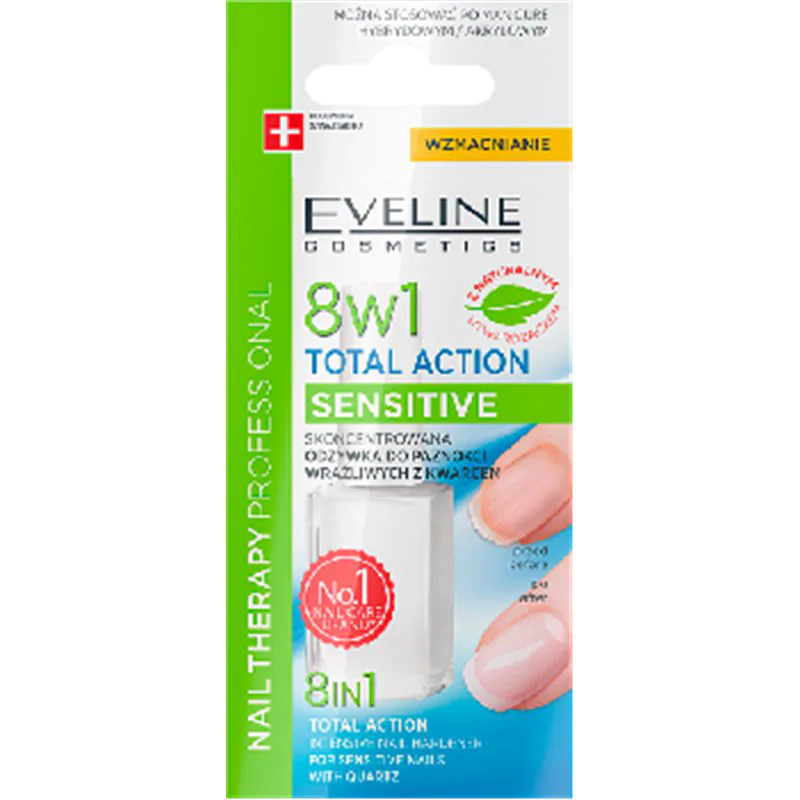 Eveline odżywka do paznokci 8w1 Total Action Sensitive 12 ml