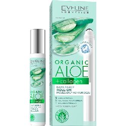 Eveline Organic Aloe + Collagen Nawilżający roll-on modelujący kontur oczu