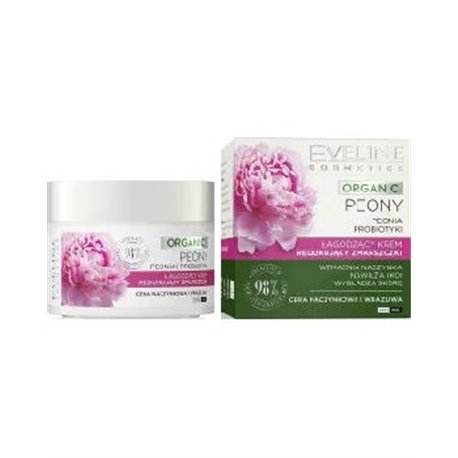 Eveline Organic Krem redukujący zmarszczki łagodzący Peony 