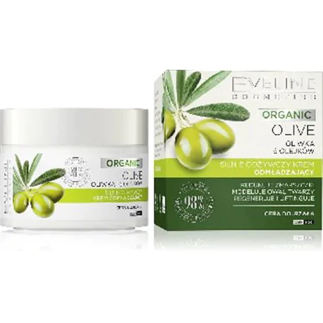 Eveline Organic Olive Silnie Odżywczy Krem odmładzający na dzień i noc - cera dojrzała 50ml 