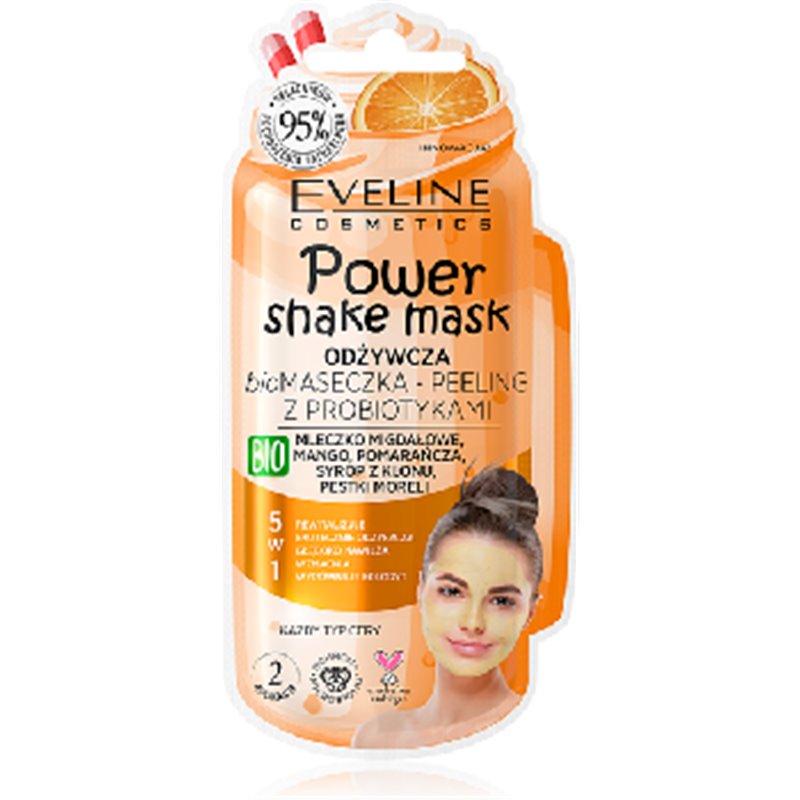 Eveline Power Shake Mask Odżywcza maseczka-peeling z probiotykami