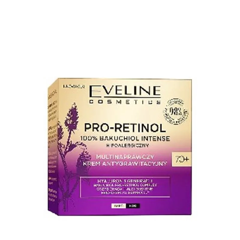 Eveline Pro-Retinol 100% Bakuchiol multinaprawczy krem antygrawitacyjny 70+