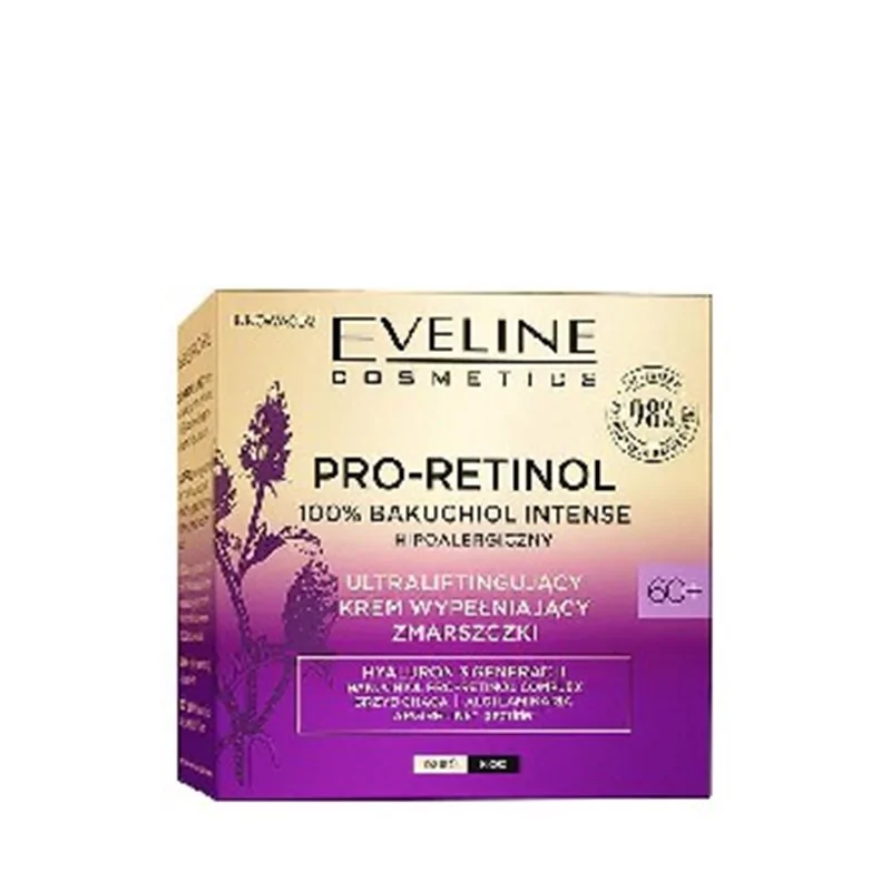 Eveline Pro-Retinol 100% Bakuchiol ultraliftingujący krem wypełniający zmarszczki 60+