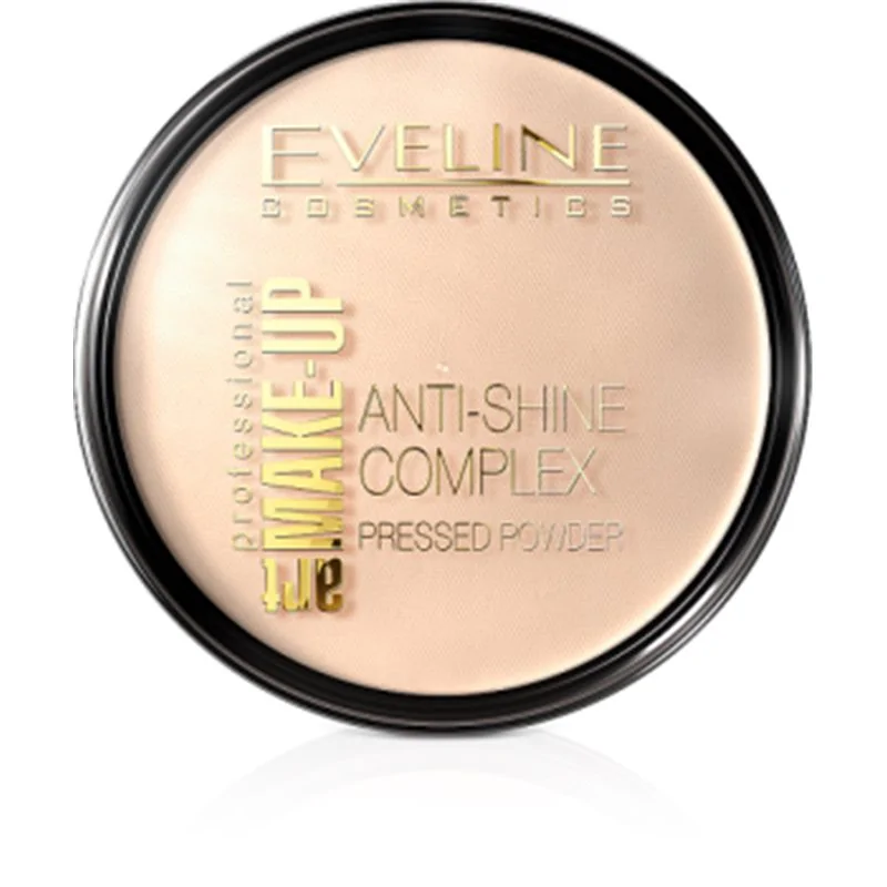 Eveline puder prasowany Art Make Up Anti Shine nr 33 Golden Sand