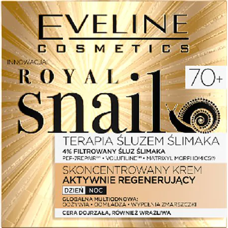 Eveline Royal Snail Skoncentrowany krem aktywnie regenerujący 70+