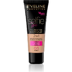 Eveline Selfie Time 2w1 Kryjąco nawilżający podkład & korektor nr 03 Vanilla
