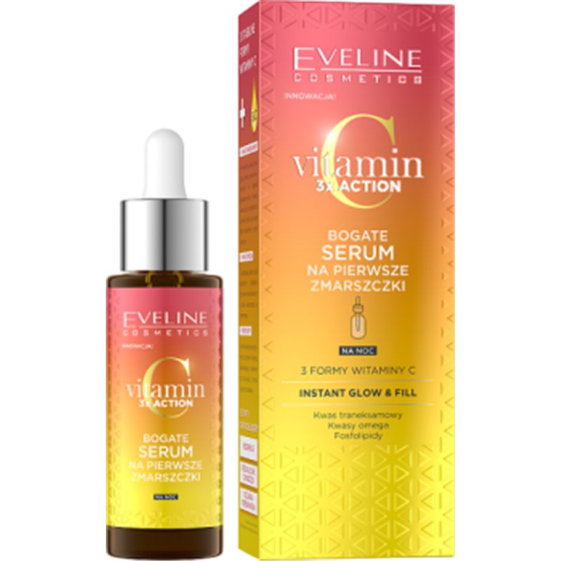 Eveline Vitamin C 3 x action Bogate serum na pierwsze zmarszczki