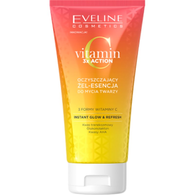Eveline Vitamin C 3 x action Oczyszczający żel-esencja do mycia twarzy