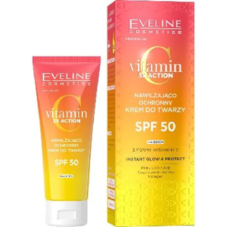 Eveline Vitamin C 3X Action nawilżająco-ochronny krem do twarzy SPF 50 30 ml