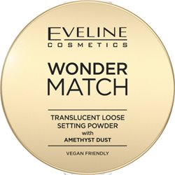Eveline Wonder Match Puder utrwalający z ametystowym pyłkiem