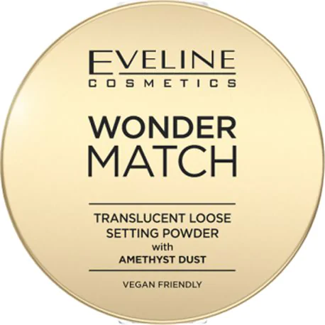 Eveline Wonder Match Puder utrwalający z ametystowym pyłkiem
