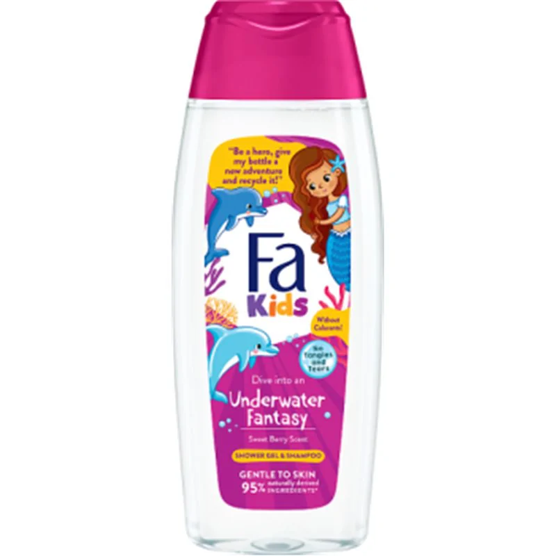 Fa Kids Underwater Fantasy Żel pod prysznic i szampon o zapachu słodkich jagód 400 ml