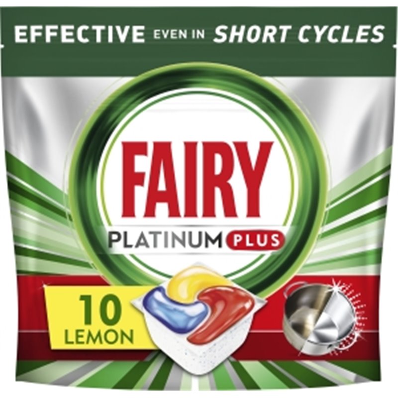 Fairy Platinum Plus Cytryna Tabletki do zmywarki All In One, 10 tabletek