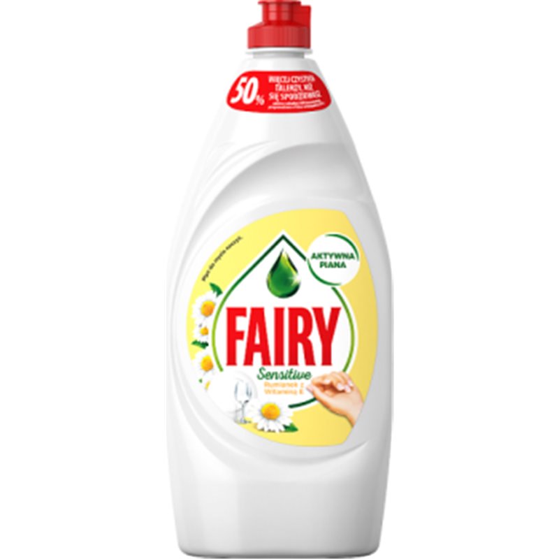 Fairy Płyn do mycia naczyń Sensitive Chamomile & Vit E 900 ml