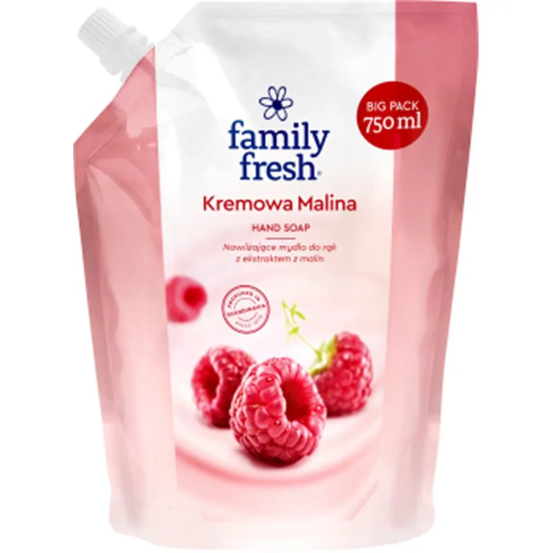 Family Fresh kremowe mydło do rąk Malina 750ml zapas