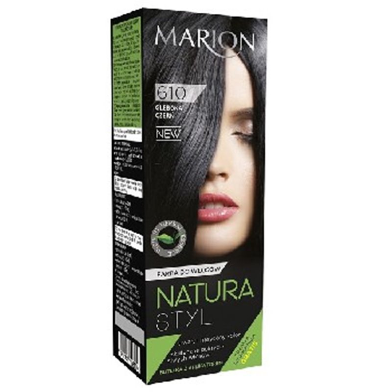 Farba do włosów Marion Natura Styl 610 Głęboka Czerń