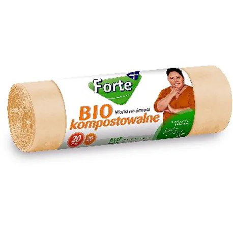 Forte+ worki na śmieci BIOkompostowalne 20L 20 szt.
